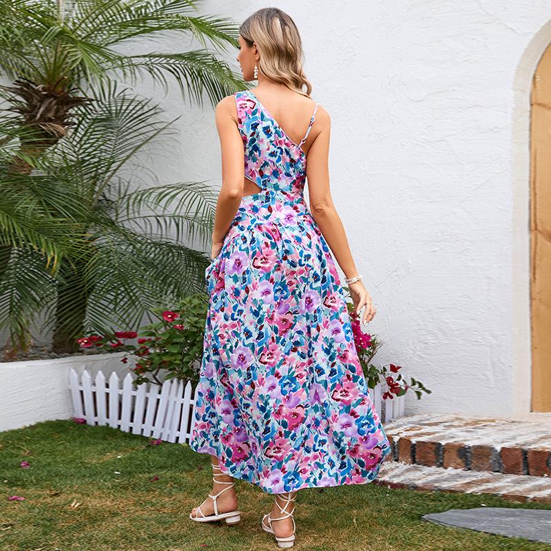 Cross-border Amazon Independent Station European and American Women's Dress Bohemian Holiday Wind Beach Skirt Pastoral Skirt
