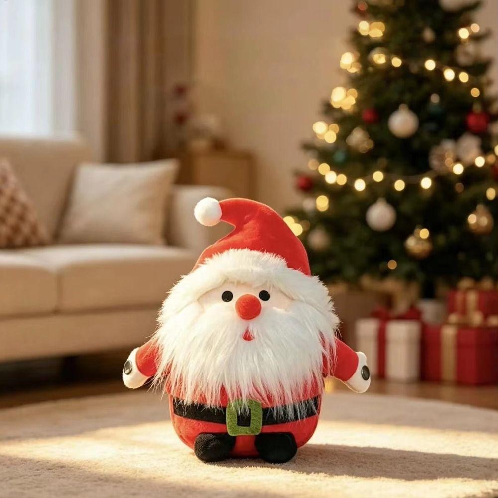 Soft Plush Material Interactive Stuffed Doll Christmas Sensory Play Toy  Home Ornaments