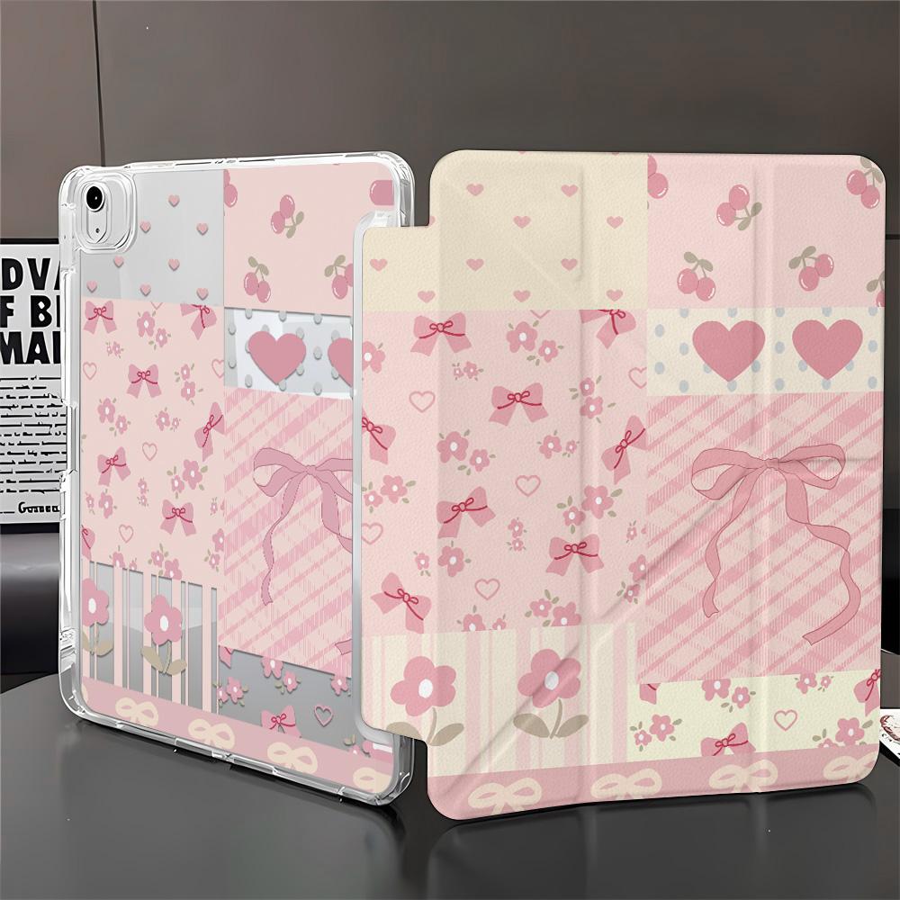 Floral Print Cartoon Case For iPad 11 10.9in 7th 8th 9th Gen 10.2 Case for iPad A16 11th Air 13 4 5 Pro 11 Case Y Fold