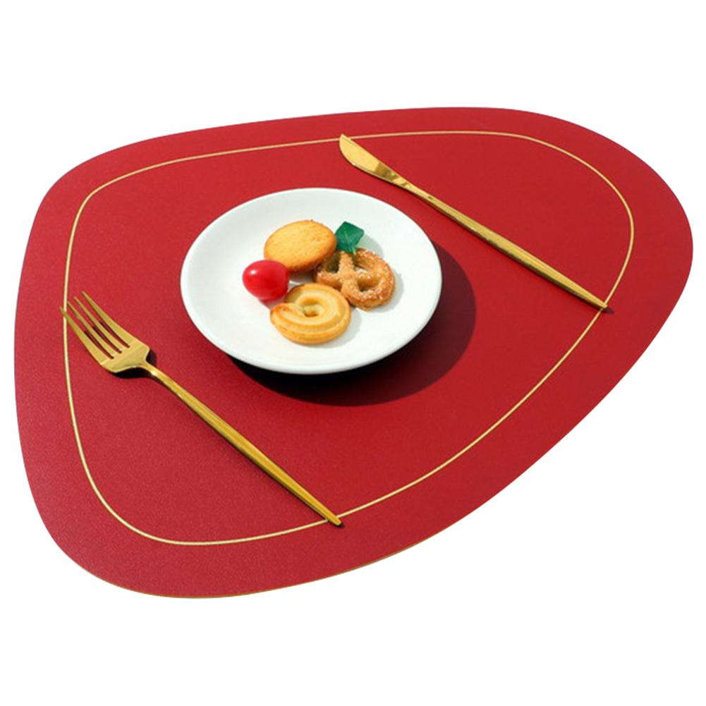 Double-Sided Leather Placemat Heat Resistant Insulation Coffee Mats Oil-Proof Nordic Style for Indoor Outdoor Dinner Table Decor