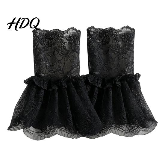Fake Sleeves for Women Lace Sleeve Cuffs Elastic Wrist Detachable False Romantic Cuffs Elegant Clothing Accessory Wedding Cosplay Halloween