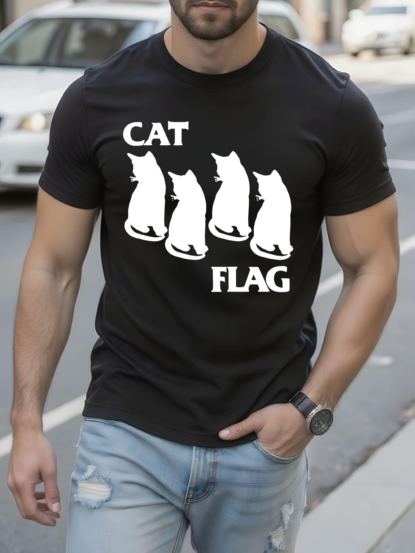 Funny Tshirt Funny Cat Flag Graphic Tshirt S