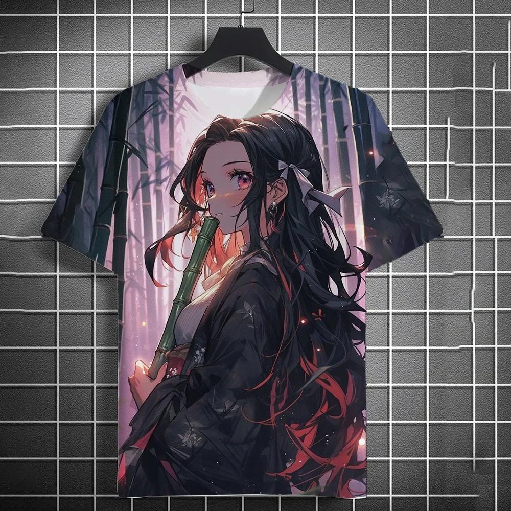 New 3D boy anime printed fashionable casual short sleeved girl summer top