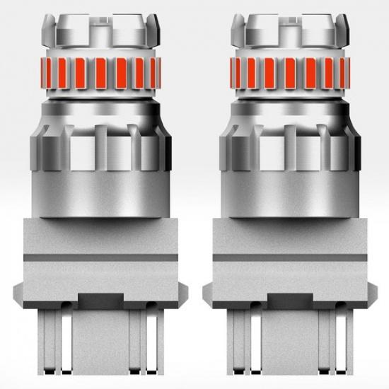 AUXITO 3157 3057 Red 2X Strobe LED Blinking Flash Brake Stop Tail Light Bulbs 2F