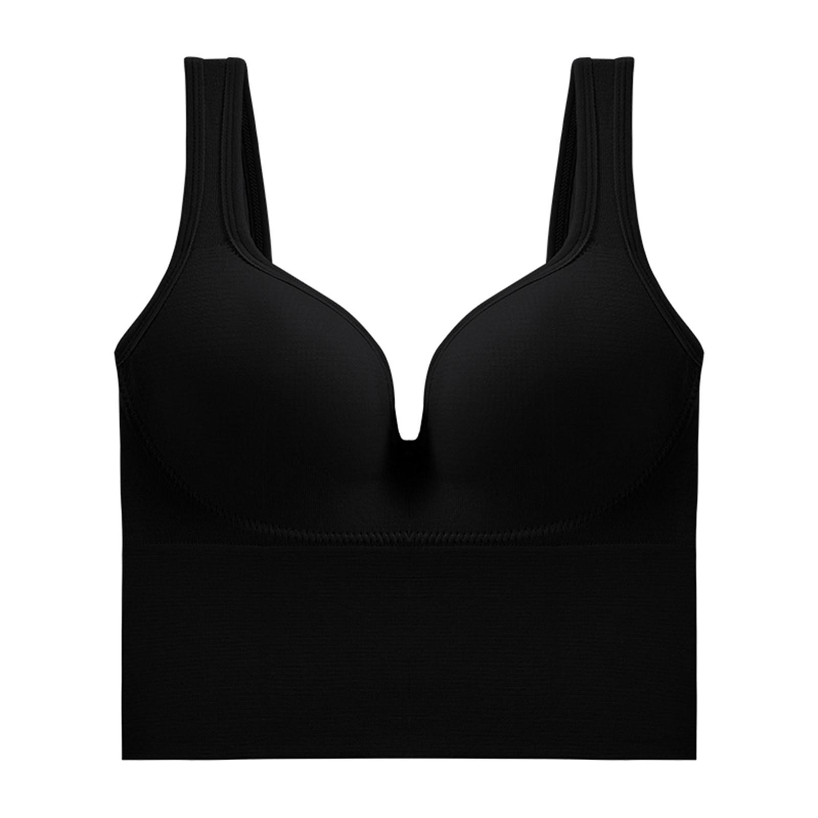 

Женский спортивный бюстгальтер с красивой спиной, большое нижнее белье с открытой спиной M чёрный