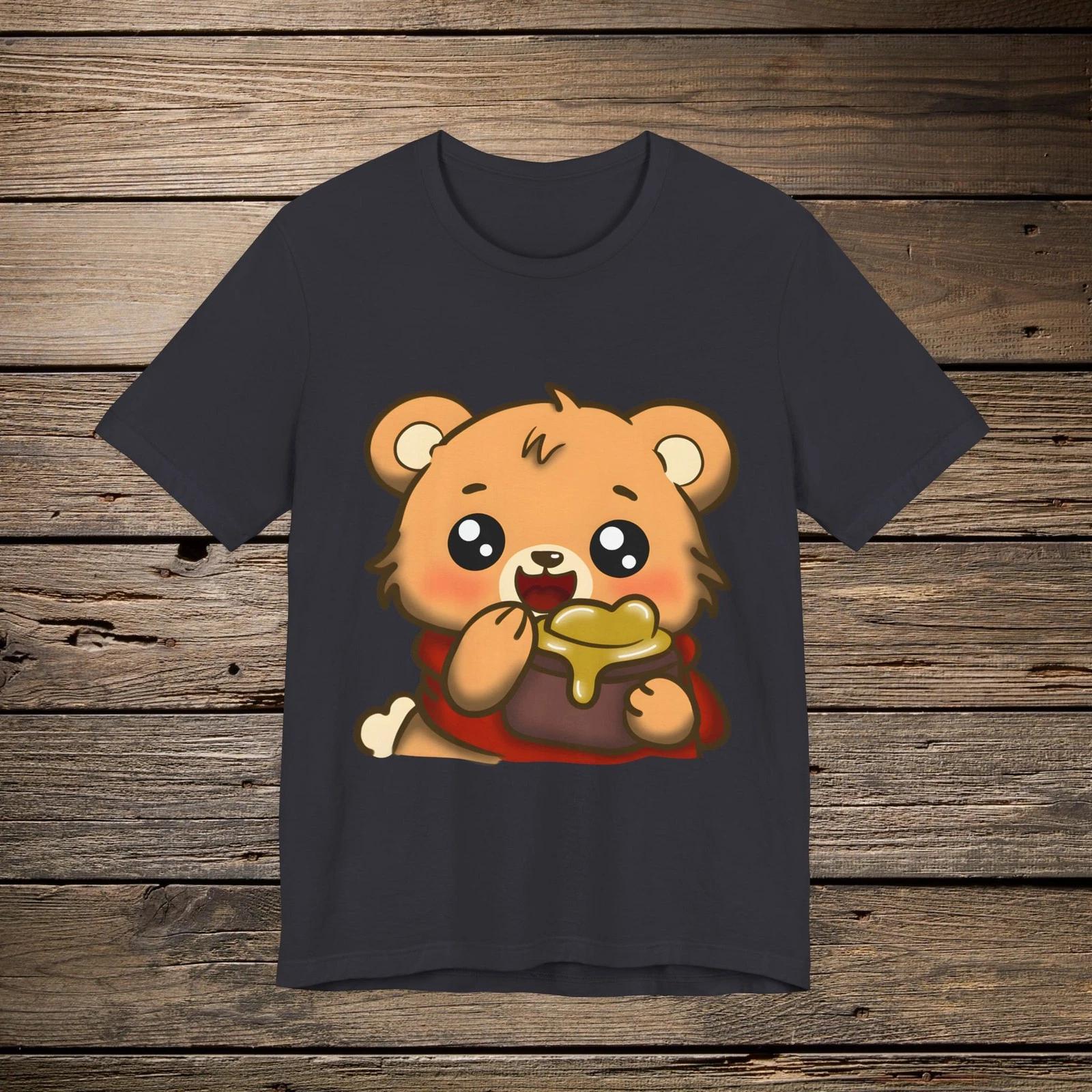 Cute Honey Bear Tee — Kawaii Bear Eating Honey Graphic Children s Children s T Children s T-shirt 150