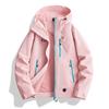 Men Women 3-in-1 Waterproof Windproof Hiking Jacket With Removable Fleece Liner Outdoor Activities