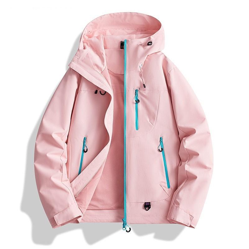 Men Women 3-in-1 Waterproof Windproof Hiking Jacket With Removable Fleece Liner Outdoor Activities