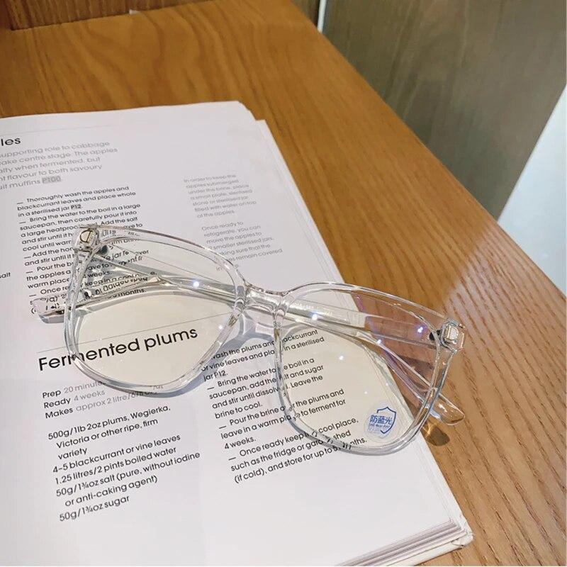 Ochelari transparenti pentru computer, femei, bărbați, anti-lumină albastră, rotunzi, ochelari de blocare, ochelari optici
