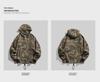 Retro American Camouflage Hooded Jacket: Autumn & Winter Outdoor Workwear with Half Zipper