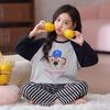 100% Cotton Girls Pajama Set Long Sleeve Round Neck Thin Home Wear Kids 8 Years