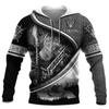 Vzor Vikings Podzim Pánské mikiny s kapucí Viking Mythology Potisk Unisex Pulovr Street Punk Bundy pro volný čas Kabát