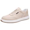 Men's Spring Genuine Leather Waterproof Sports Shoes Running Non-slip Thick Sole Heightened Men's Casual White Forrest Gump Shoes