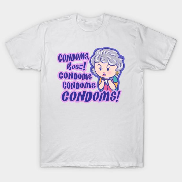 Buy T Shirt Women Condoms Rose Harajuku 