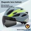 sale cycling bicycle helmet with magnetic goggles and battery tail light for adult road mountain bike helmet motorcycle