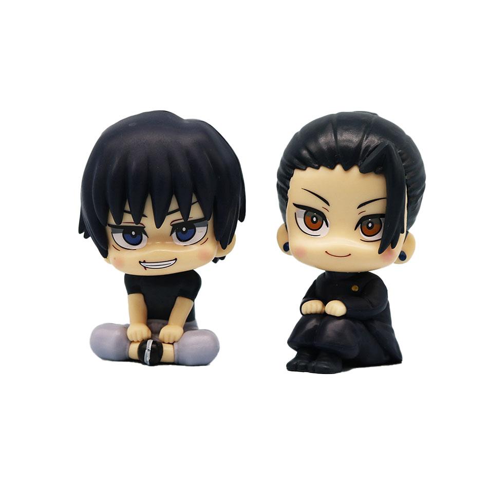 5Pcs/set New Jujutsu Kaisen Cute Yuji Itadori Gojo Satoru Ver Action Figures Anime Figure Model Toys Collection Doll Gift Q PVC Poseable Articulated 2