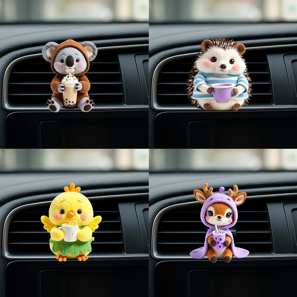 2D Acrylic Perfume Diffuser Car Air Freshener Clip Car Air Conditioning Vent Decoration Car Interior Aromatherapy Clip