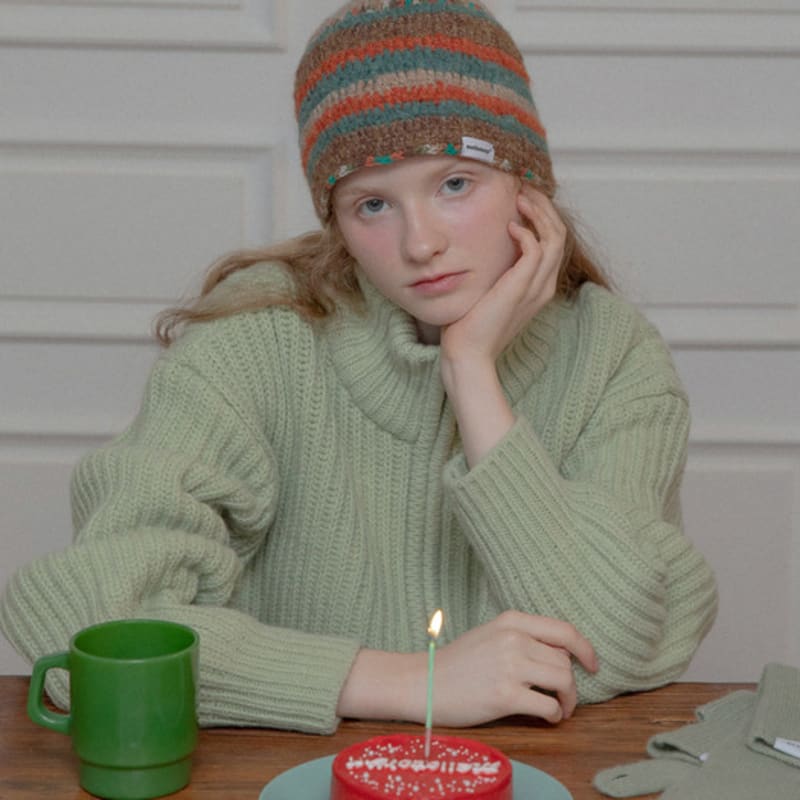 

mellotory Богемная вязаная шапка (Микс Оранж) Mixed Orange