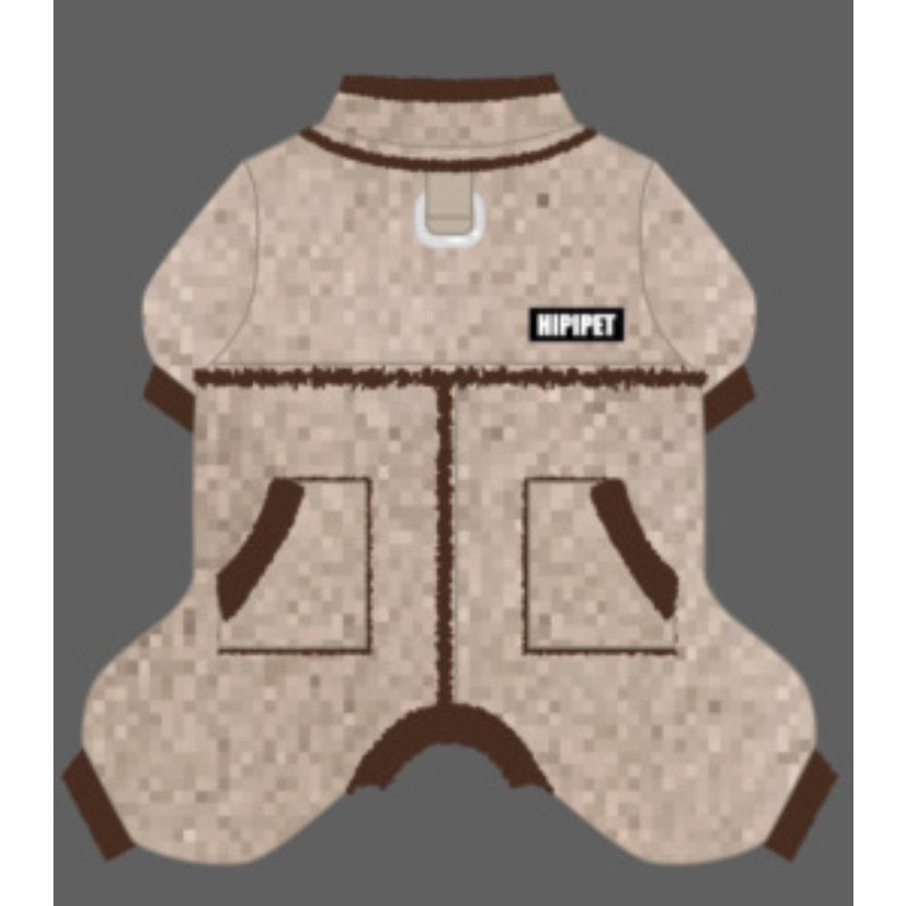 Pet dog British style suede four feet velvet puppy clothes traction