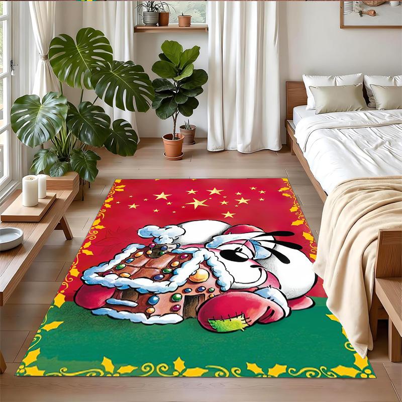 Diddl Print Crystal Velvet Plush Rug Anti?Slip Wear?Resistant Floor Carpet For Indoor Household Home Decoration