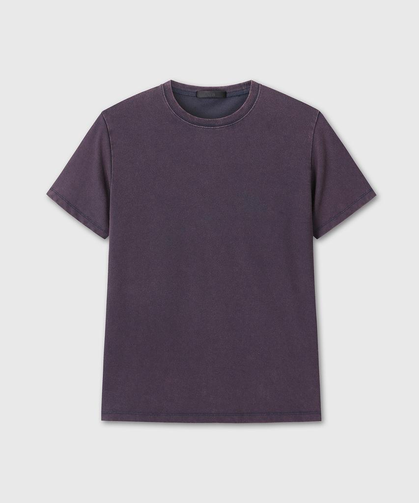 Daibeuin Washed Regular Fit T-Shirts (Dark Purple)