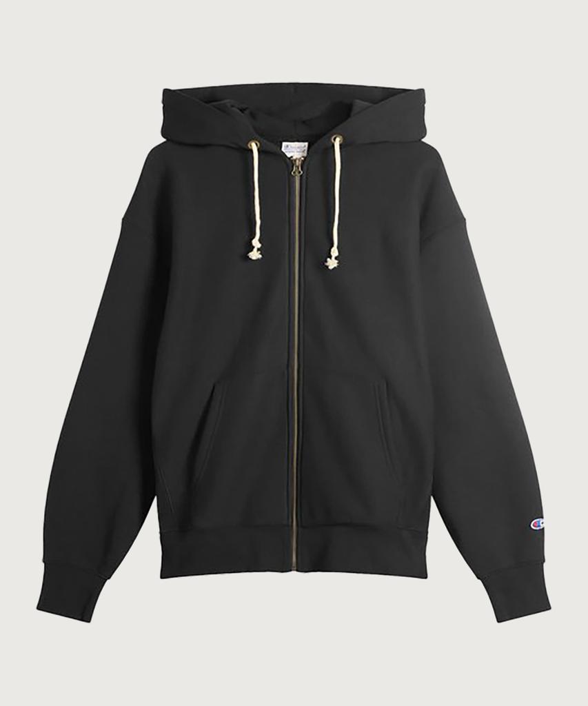 Champion Reverse Weave Loose Fit Fleece Zip-Up Hoodie Black