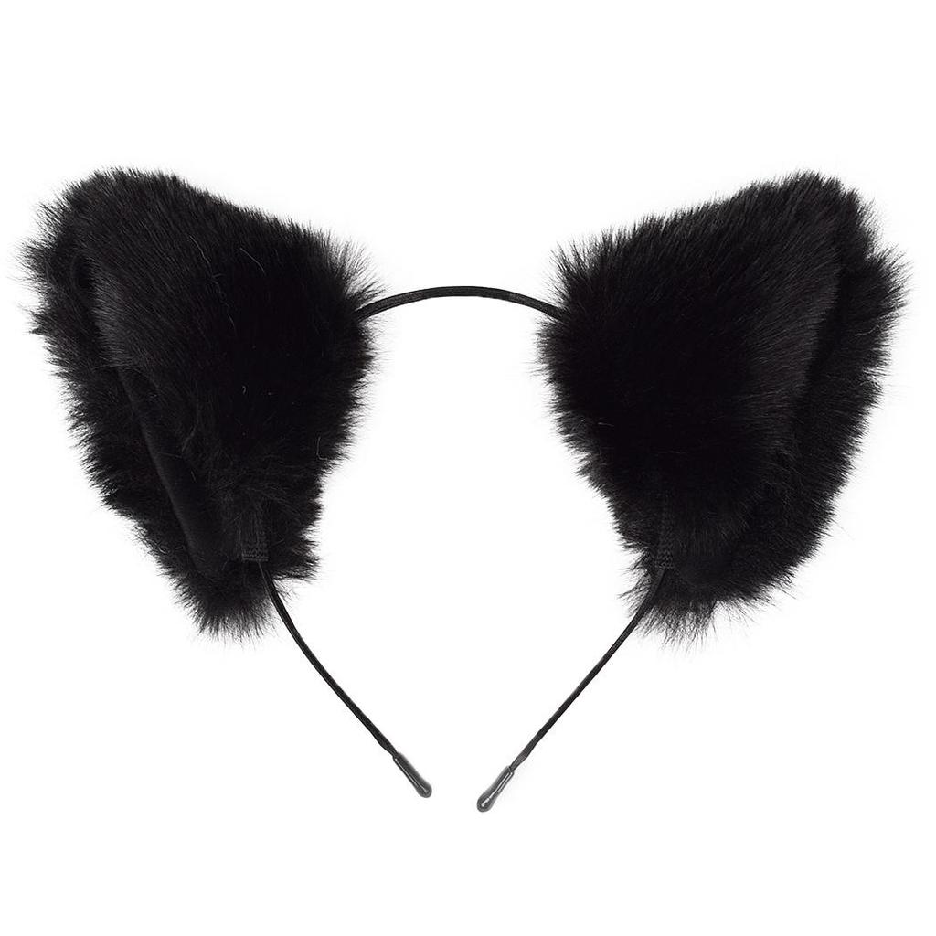 Plush Cat Ears Headband for Cosplay and Anime Costumes