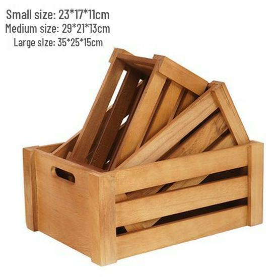 Vintage Weathered Wooden Slat Display Box for Decorative Props and Weddings
