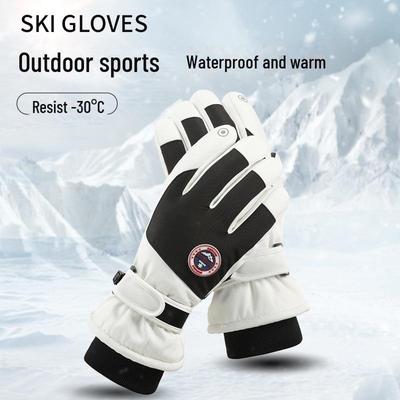 Unisex Warm Ski & Cycling Gloves: Touchscreen, Velvet-Lined, Windproof & Waterproof for Autumn/Winter