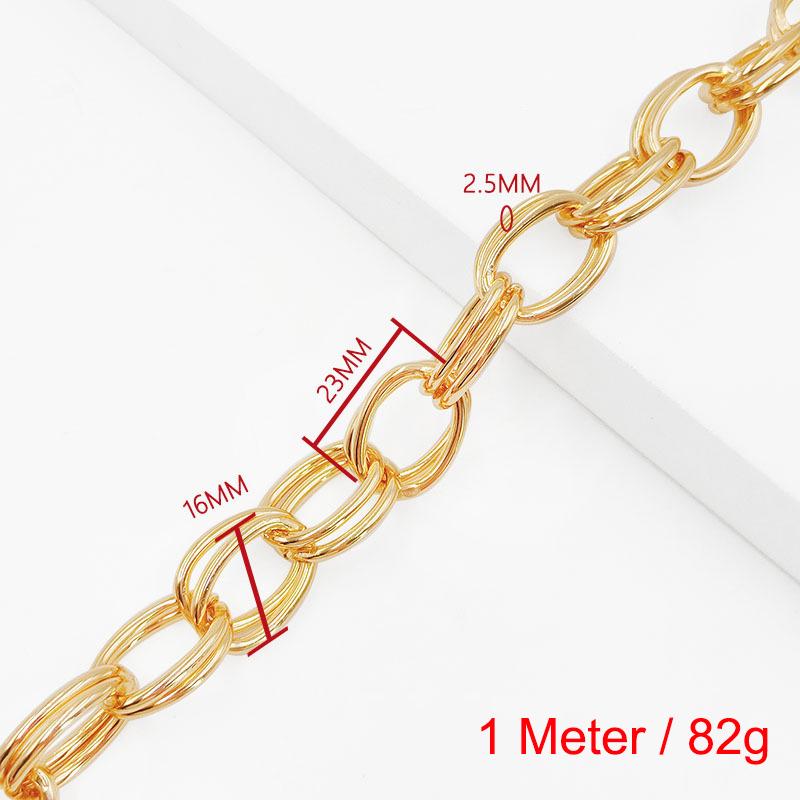 1 Meter Aluminum O-Shaped Twist Double Chain for DIY Necklace Bracelet Jewelry Making Clothing Bag Component Accessory Supplies