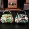 Metal Jewelry Storage Case with Flower Carving Jewelry Displaying Organizers Suitable for Earrings Necklaces Rings