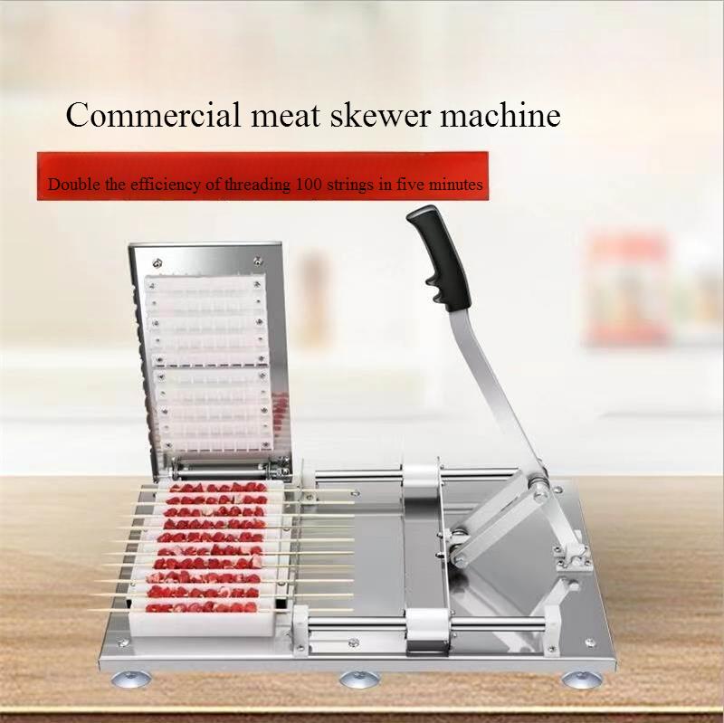 Strumento Manuale per Grigliare Spiedini di Agnello Macchina per Infilzare Spiedini Spiedini Manuali