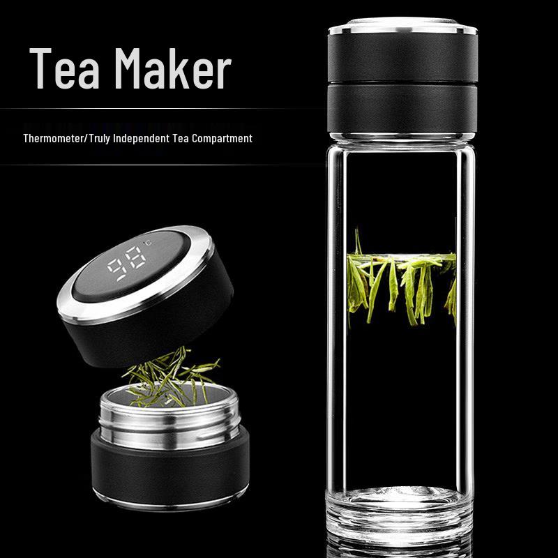 Yisijia Double Wall Glass Tea Infuser Bottle