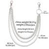 Layer 3 Punk Style Metal Fashion Jeans Chain Accessories Pendant Versatile Pants Key Chain Hip-Hop Waist Chain