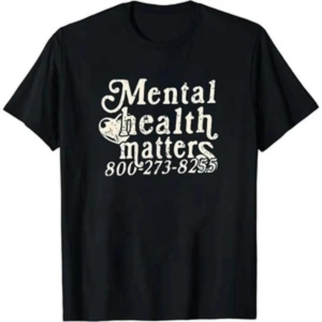Cotton T Shirt Unisextal Health Matters D Unisexs Summ Vintage Soft Graphic Fashion Breathable Streetwear Versatile Stylish
