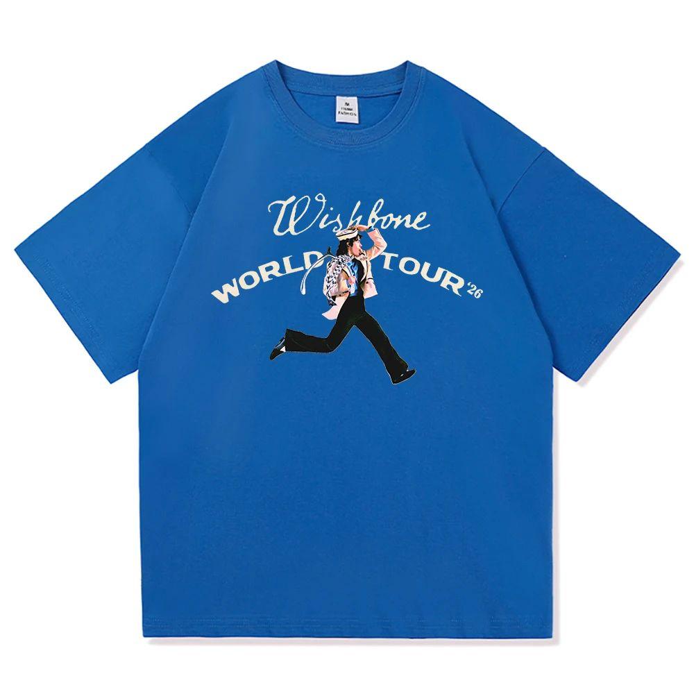 Hiphop Y2k Tops Conan Gray Wishbone World Tour 2026 T Shirt Fashion  Aesthetic Casual Vintage Casual Loose TShirt Unisex