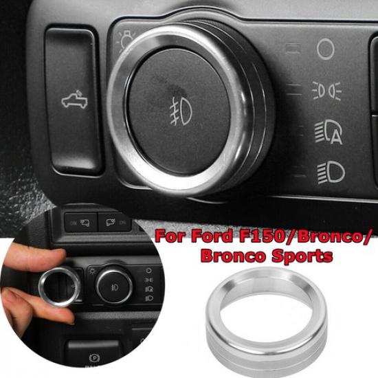Headlight Switch Knob Cover Trim For Ford F-150/Bronco/Bronco Sports Interior