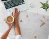 Protective Decorative Mat for Office Desk Terrazzo In Pastels 100X50 Cm