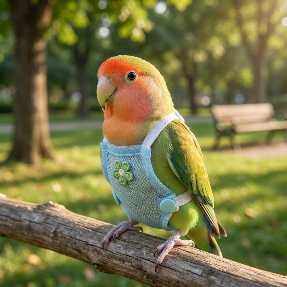Breathable Mesh Bird Flight Suits with Leash Parrot Nappy  for Cockatiel Pigeons