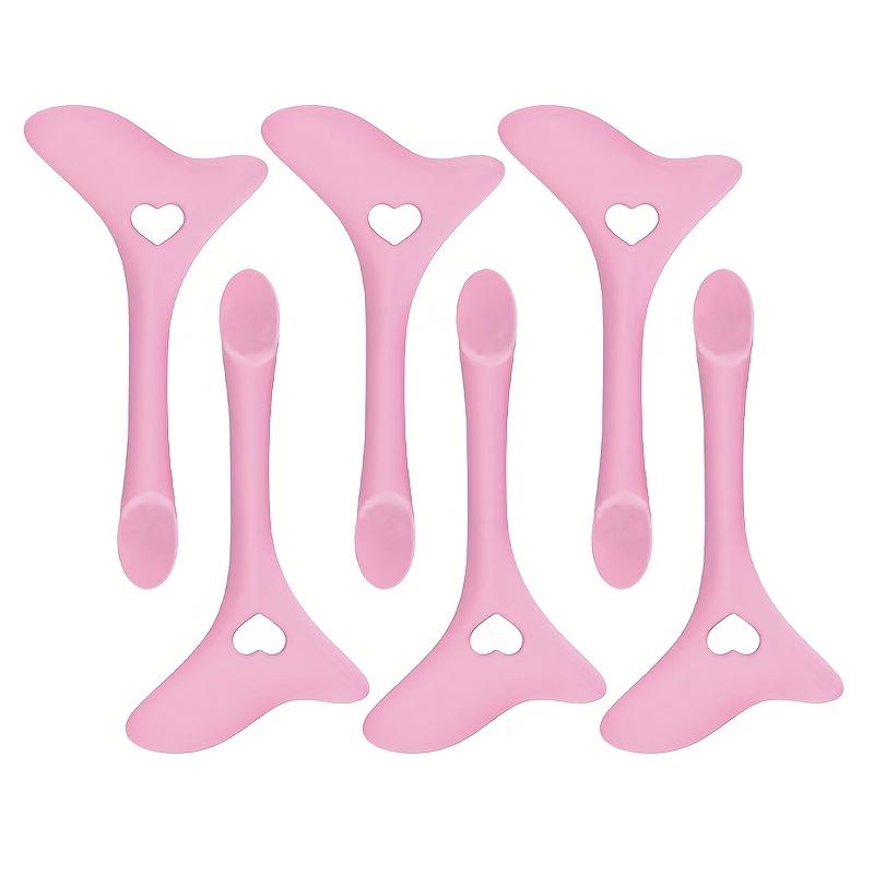 1Pc/6Pcs Lazy Makeup Tool Silicone Eyeliner Aid Reusable Eye Makeup Helper Beauty Tool розовый