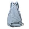 Women's Solid Color Backpack Men's Nylon Backpack Large Capacity Student Schoolbag