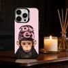 Monkey abstract Funny Phone Case For iPhone 17,16,15,14,13,12,11,Pro Max,Plus Candy Silver Cover