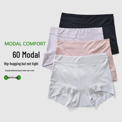 Women's High-Waisted Modal Cotton Boxer Briefs - Seamless, Breathable, Antibacterial, Abdomen-Shaping Panties