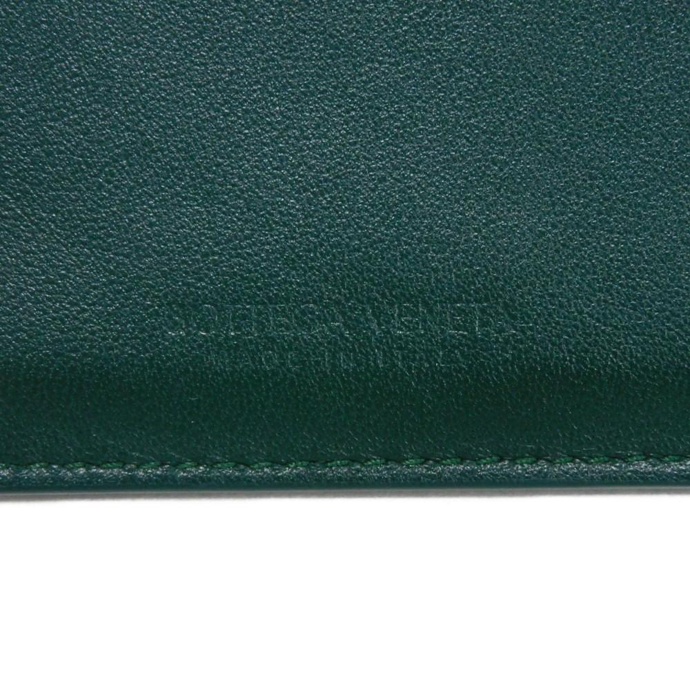 Used 11897 Cassette Card Case 765460 VCQC4 3049 7943 Current RFID IC Chip Maxi Intrecciato Emerald Green Unisex from