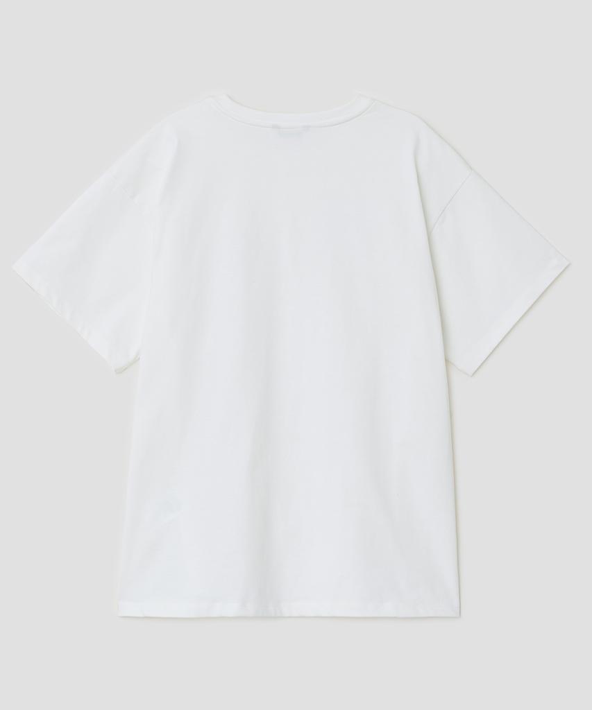 Taibseobiseu Cry Eyes Half Sleeve Top [White]