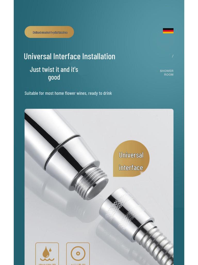 High-Pressure Shower Head with Filter: Rainfall Nozzle for Enhanced Water Flow