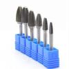 F-Type Tree Head Tungsten Carbide Rotary File Drill Face Milling Carving Bit Tool Point Burr Die Grinder Abrasive for Metal Wood