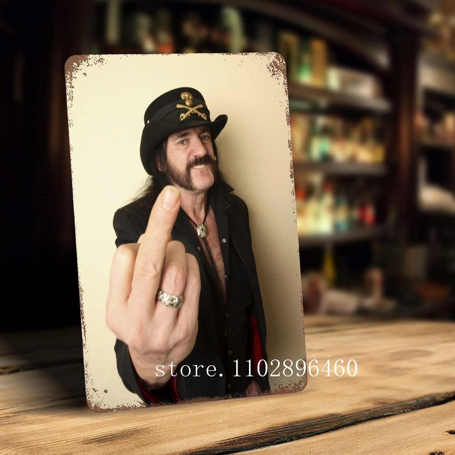 

lemmy kilmister Металеві таблички та знаки настінний декор Вінтажні бляшані знаки Капітан Металевий плакат Декор для бару пабу клубу Настінна прикраса 30x40cm(11.8x15.7inch)