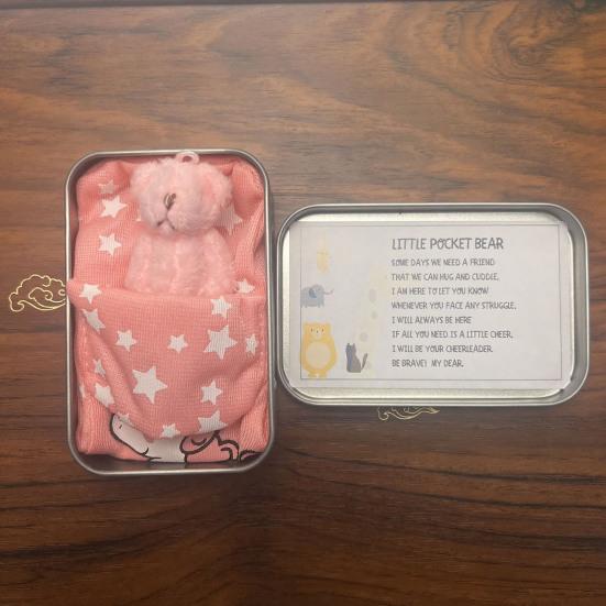 Plush Doll Personalized Gift Box Mini Stuffed Bear Set Soft Stress-Relief Companion for Teens Portable Cute Birthday Christmas Gift Comfort Security