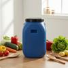Wide-Mouth Plastic Barrel with Dual Lids Long-Lasting Food-Grade Storage